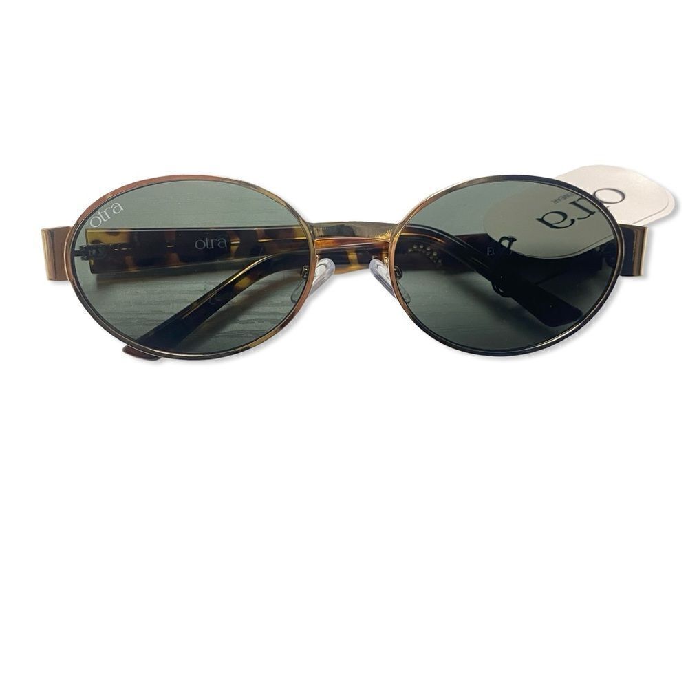 Otra Eyewear Echo in Gold Tort Green sunglasses glasses Revolve